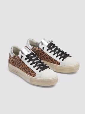 P448 Thea Platform Sneaker Leopard/Silver 41 New